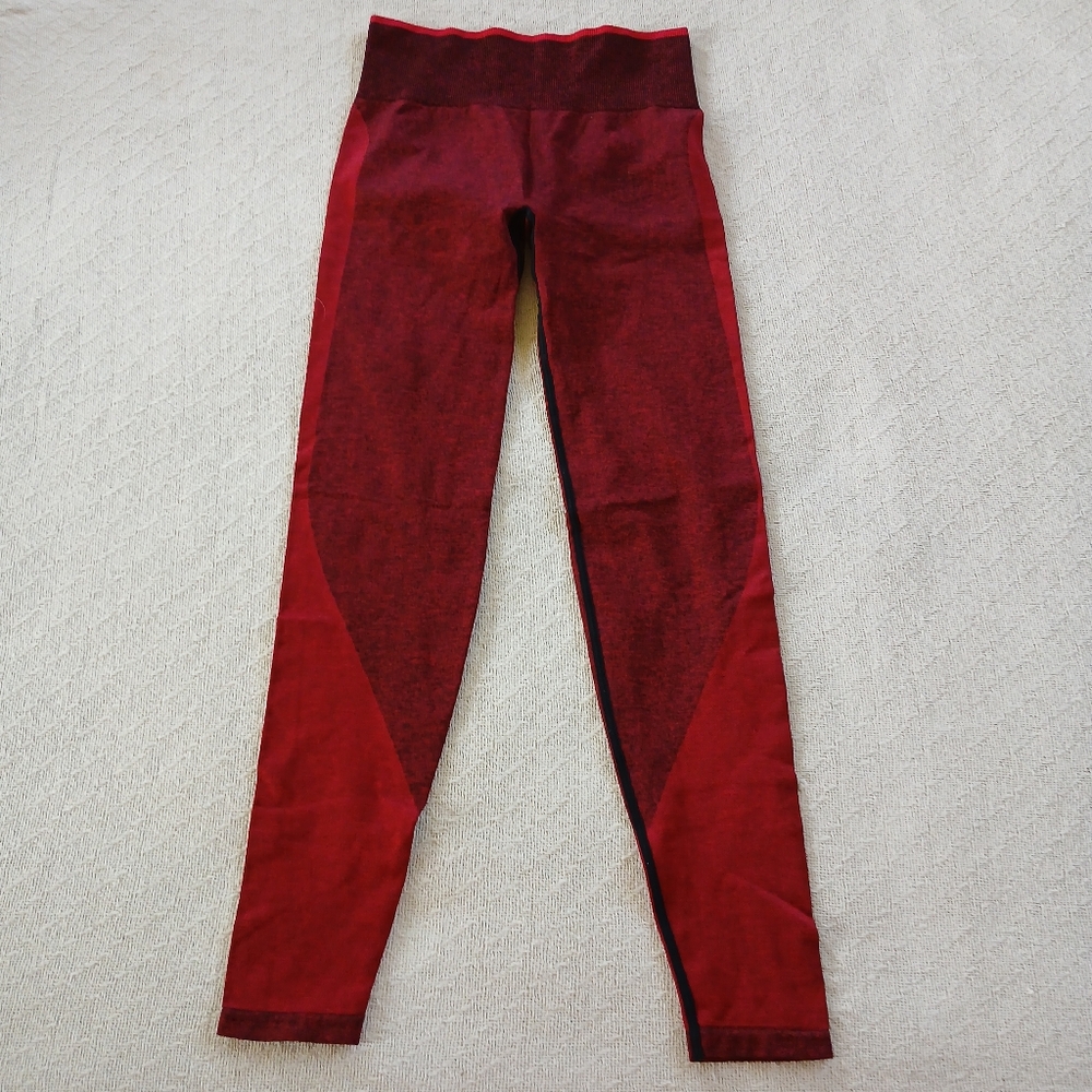 PINK ♡ seamless two tone tight legging red black vs xs gym athleisure sporty